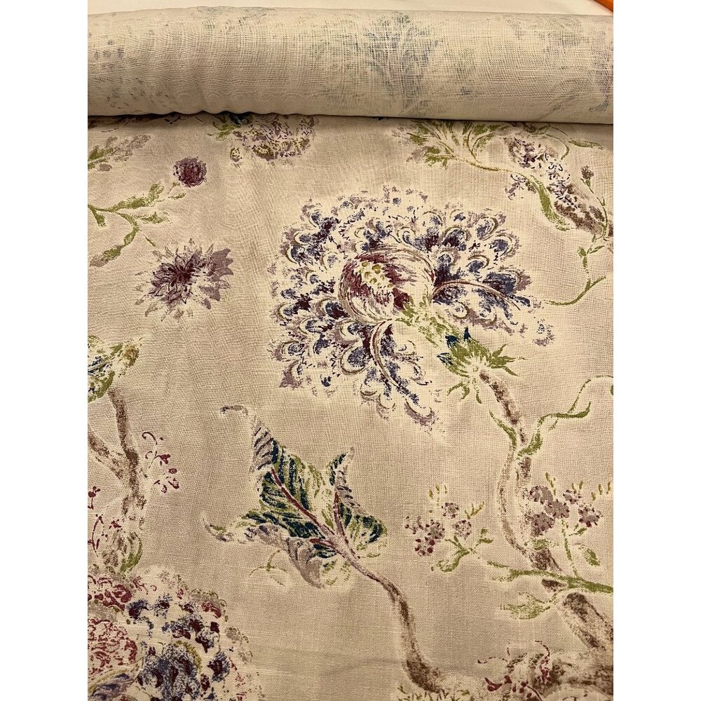 Robert Allen Fabric Mystic Forest Wisteria Quality Upholstery  linen 6 yds - Picture 2 of 2